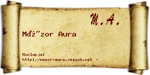 Mázor Aura névjegykártya